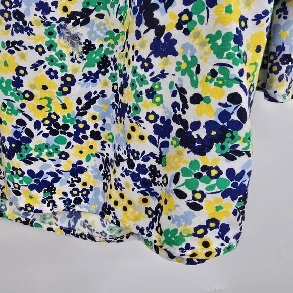 Crown & Ivy Women's Plus Cottage Floral Split Neck Ruffle Bell Sleeve Blouse 0X - Picture 7 of 10